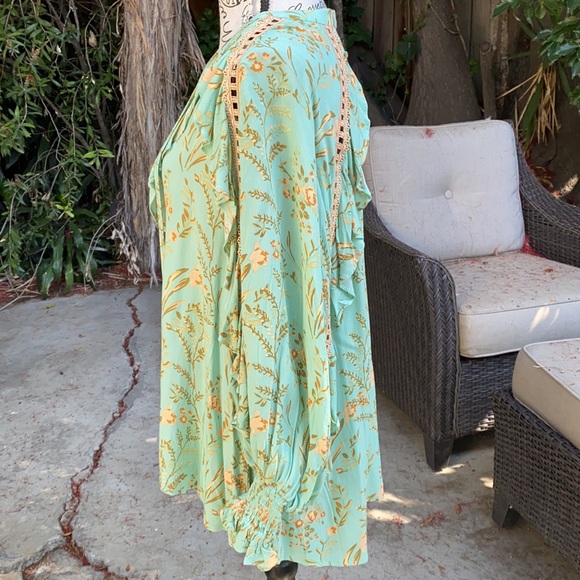 NWT💫Spell Maise Blouse in Vintage Turquoise size small - Picture 5 of 13